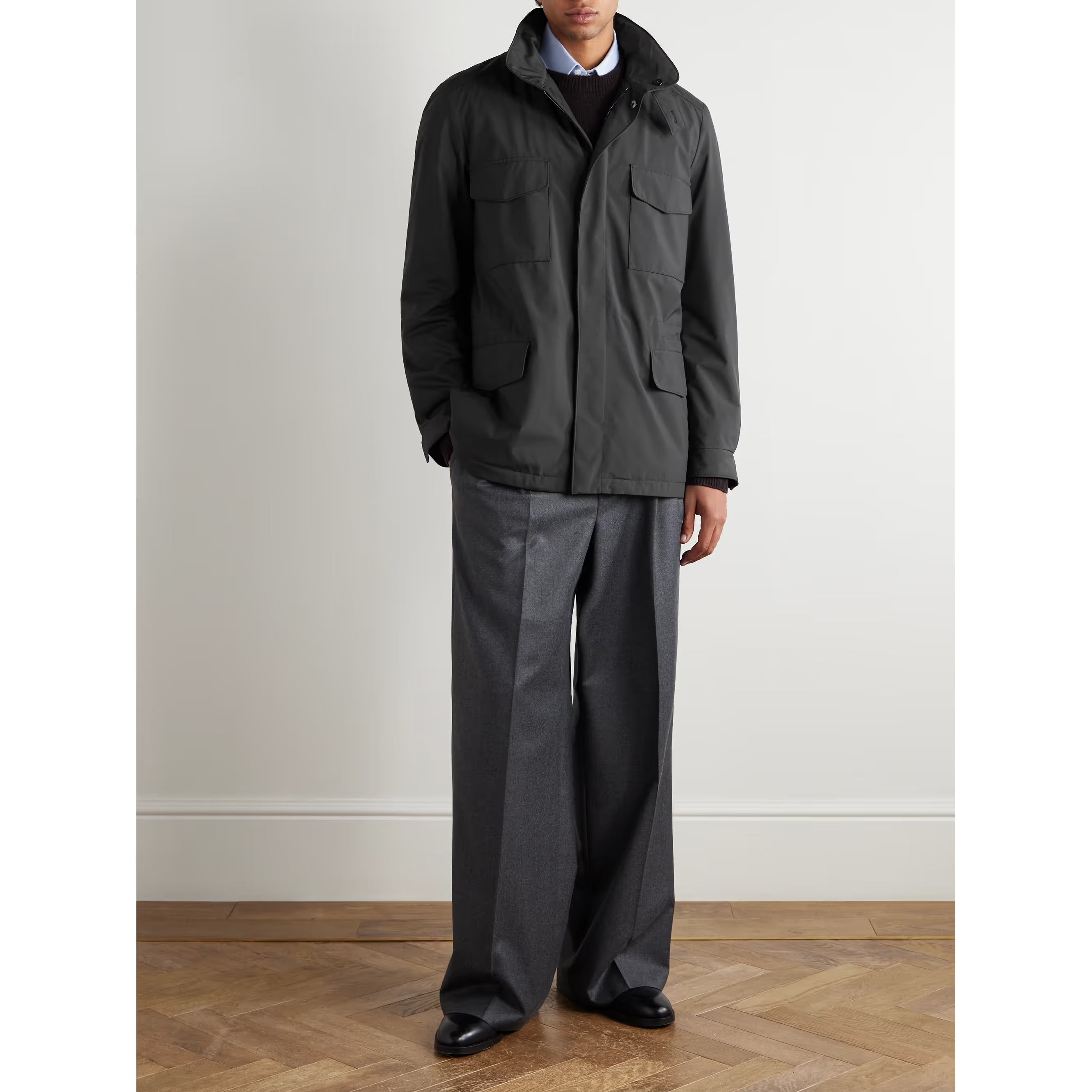 Jacket Loro Piana - Militaire Traveller - Noir